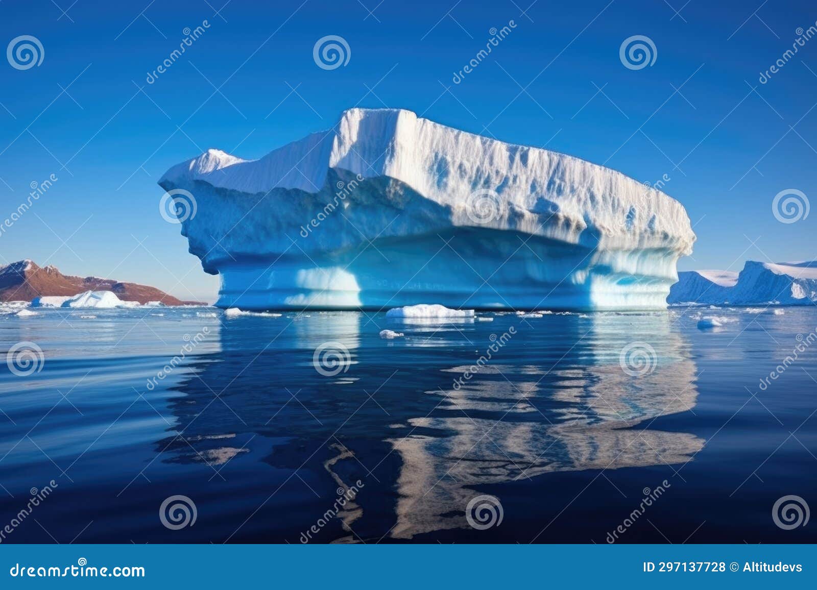 Dome-shaped Iceberg Glowing in the Daylight Stock Photo - Image of ...