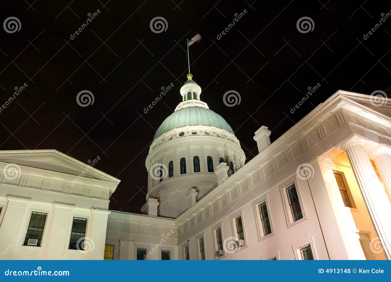 domed building at night