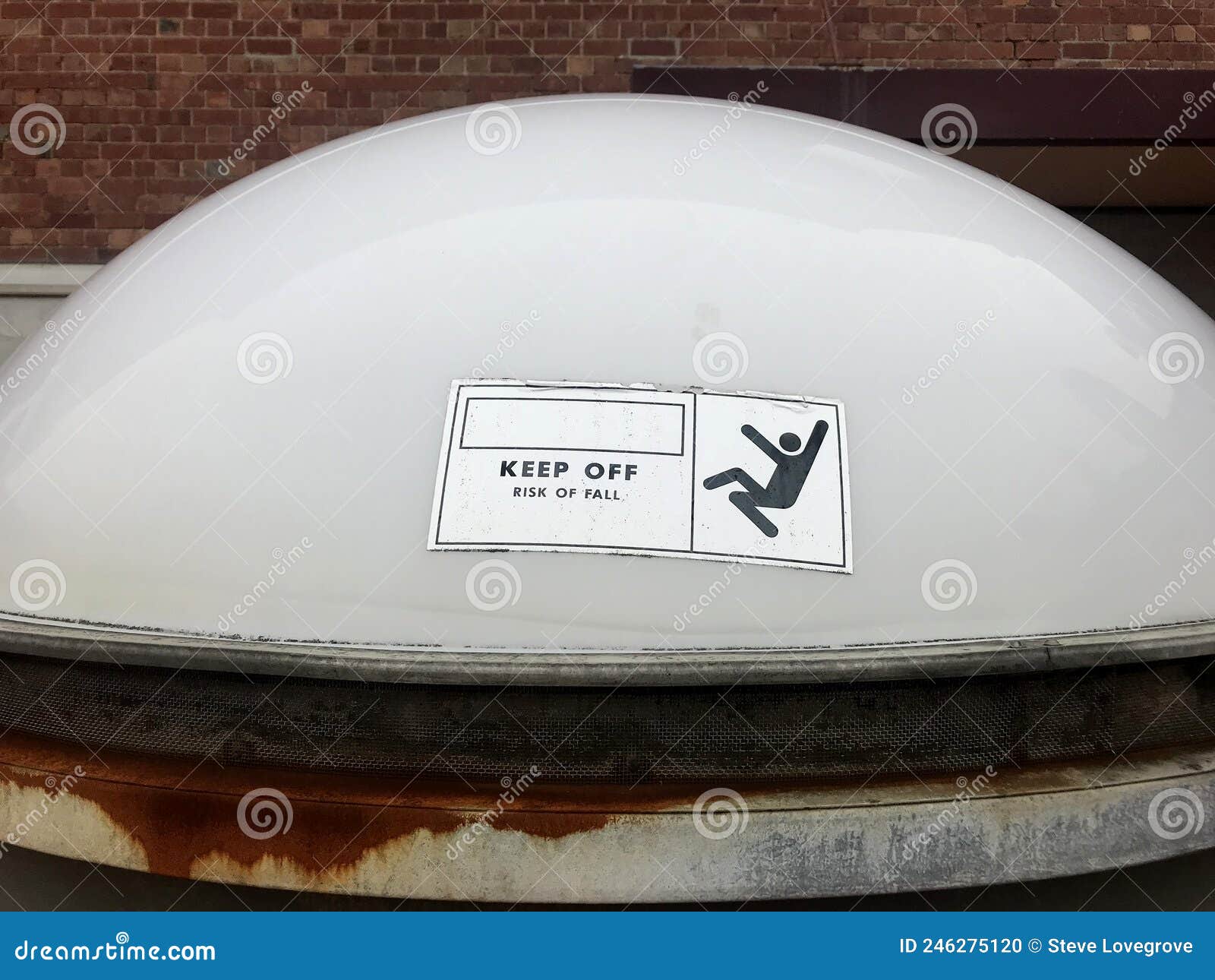 domed translucent perspex skylight on a building roof