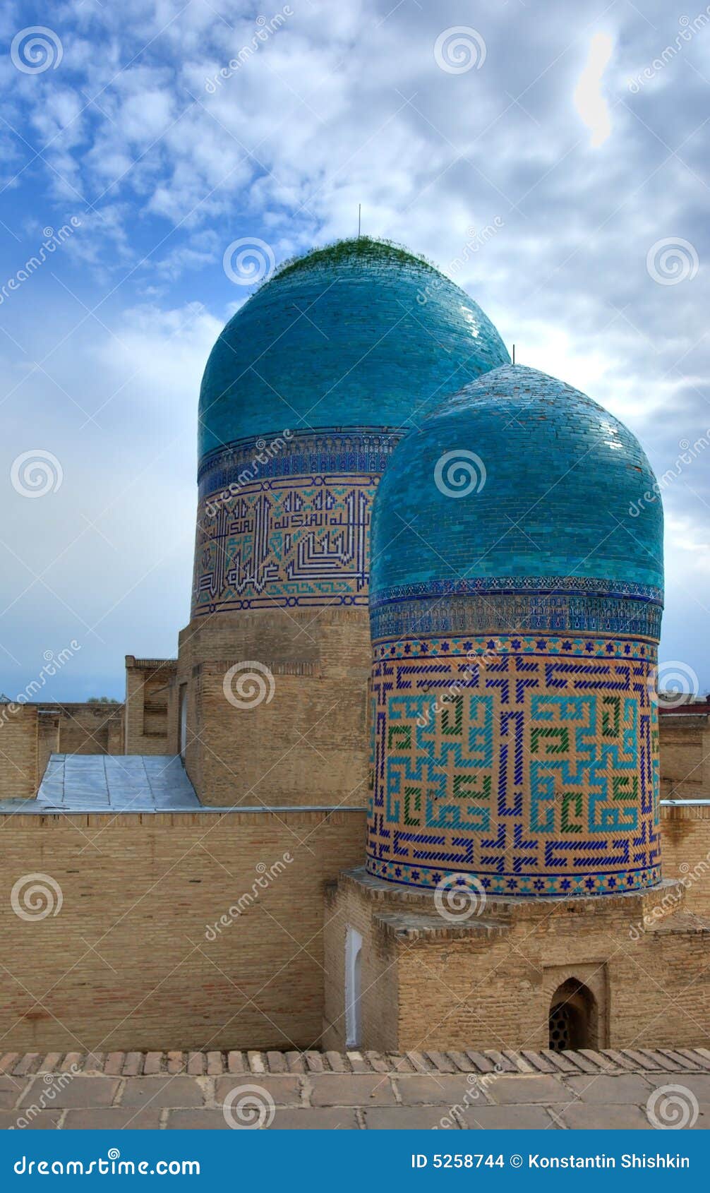 the domes of ancient moslem mausoleum