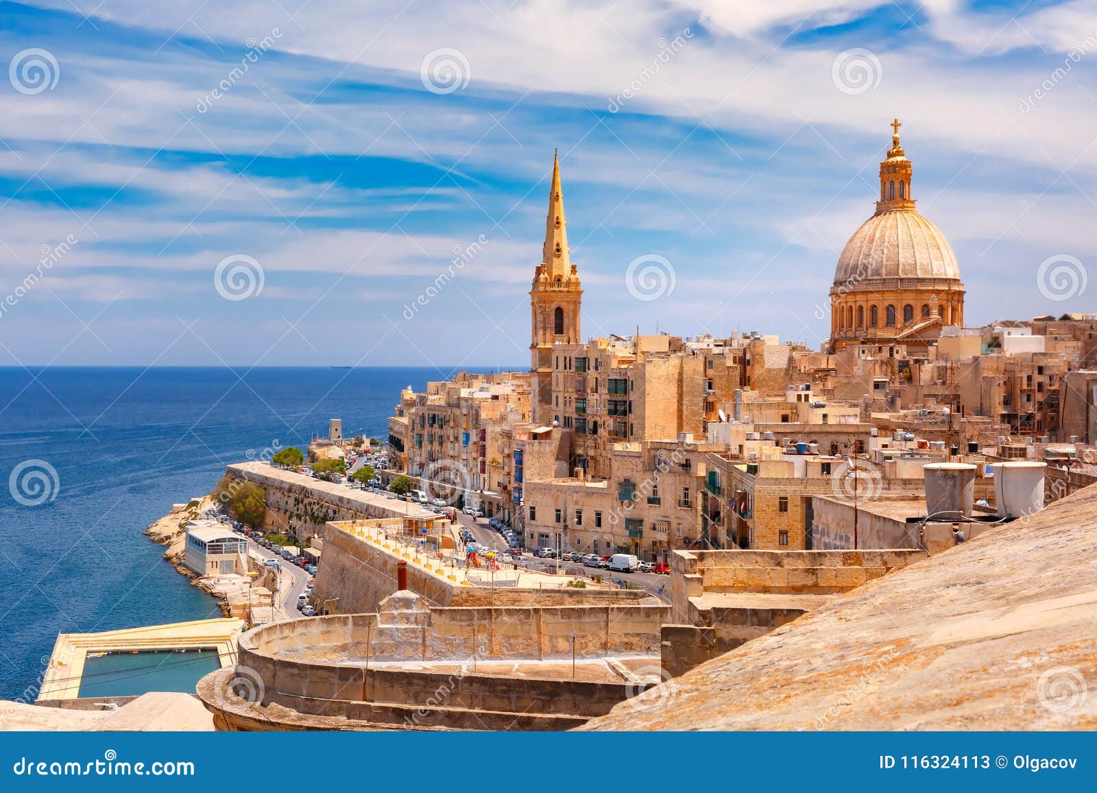 domes and roofs of valletta , malta