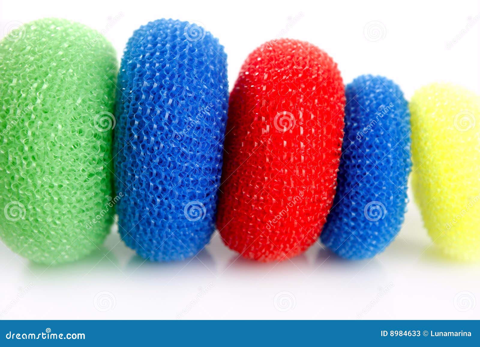 Domestic Colorful Sponge Washer for Dishes Stock Image Image of green