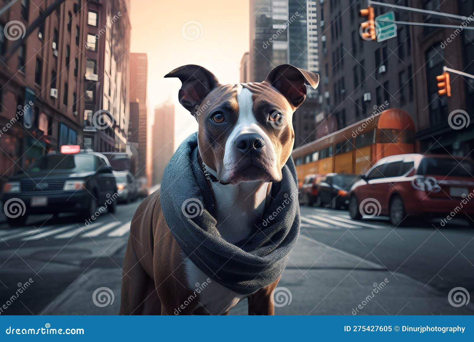 Domestic Dog on an Urban City Street Stock Illustration Biology Diagrams