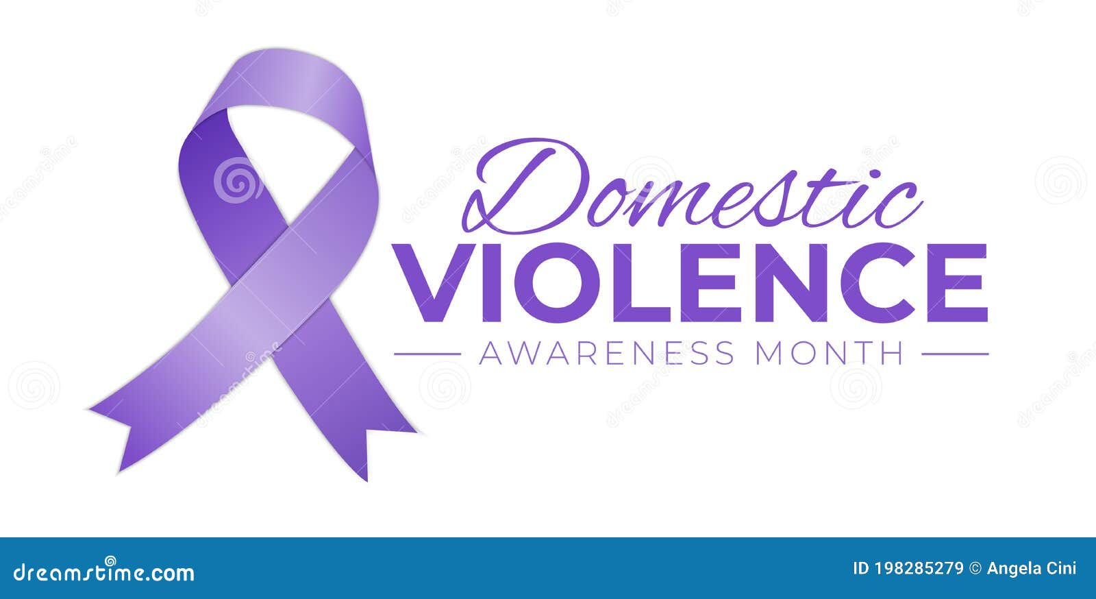 Purple Ribbon, Alzheimer's, Domestic Violence Awareness Concept, Isolated  Stock Photo