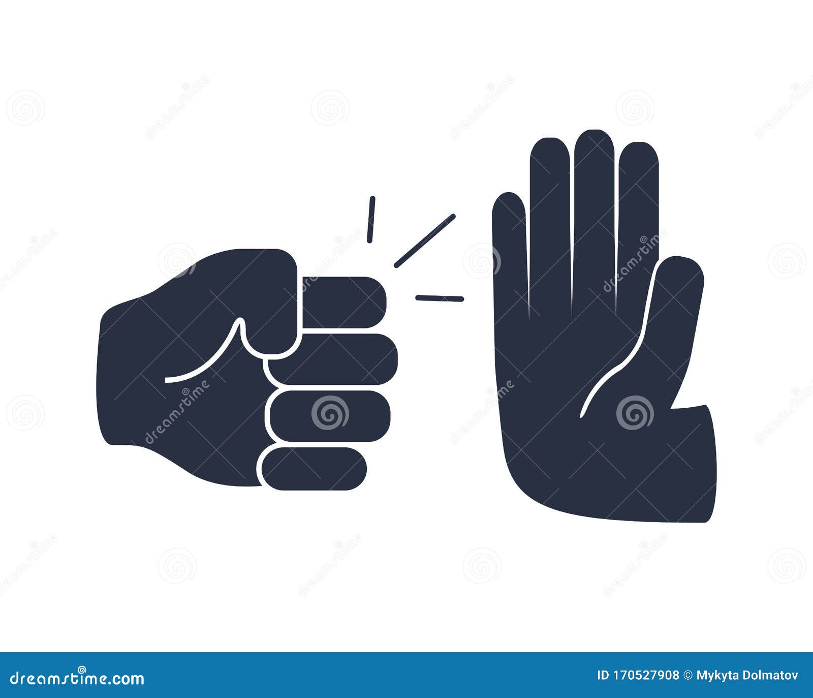 domestic violence glyph icon. silhouette . domestic abuse. family violence. man fist and stop hand gesture.