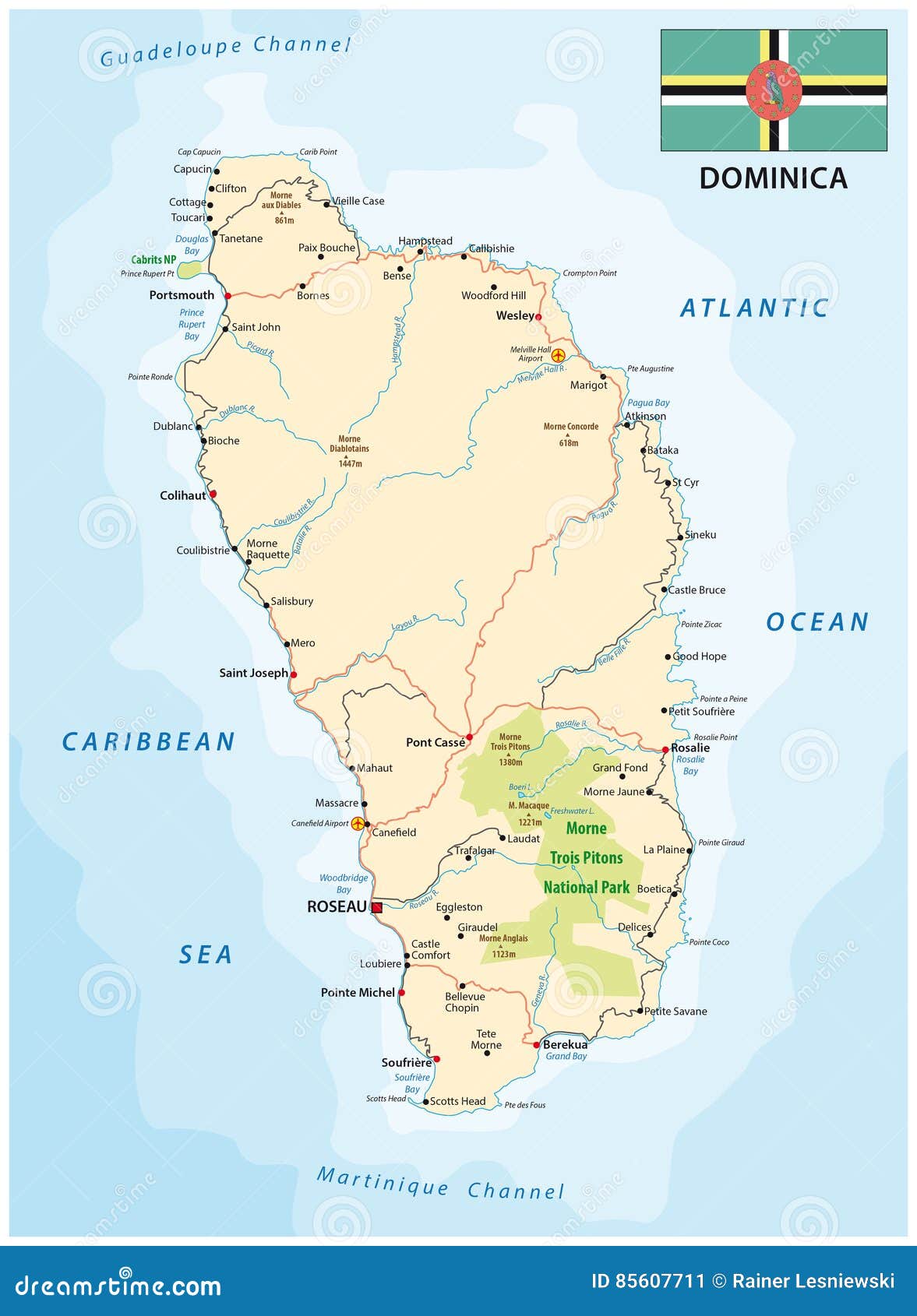 Road Map Martinique Flag Stock Illustrations – 10 Road Map Martinique ...