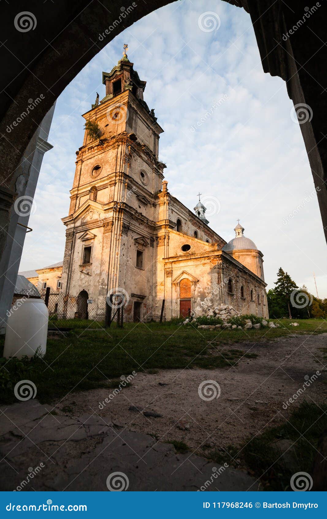 ruined dominican monastery in pidkamin, ukraine
