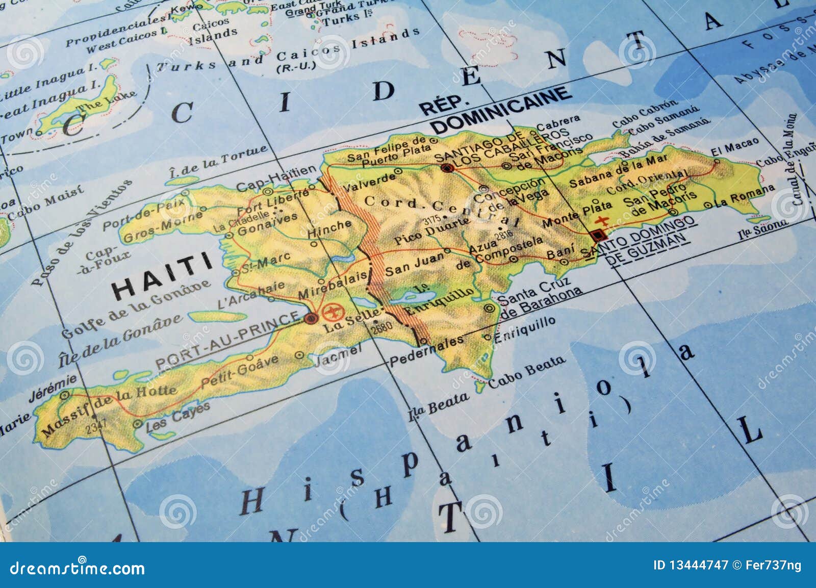 dominican republic, haiti map.
