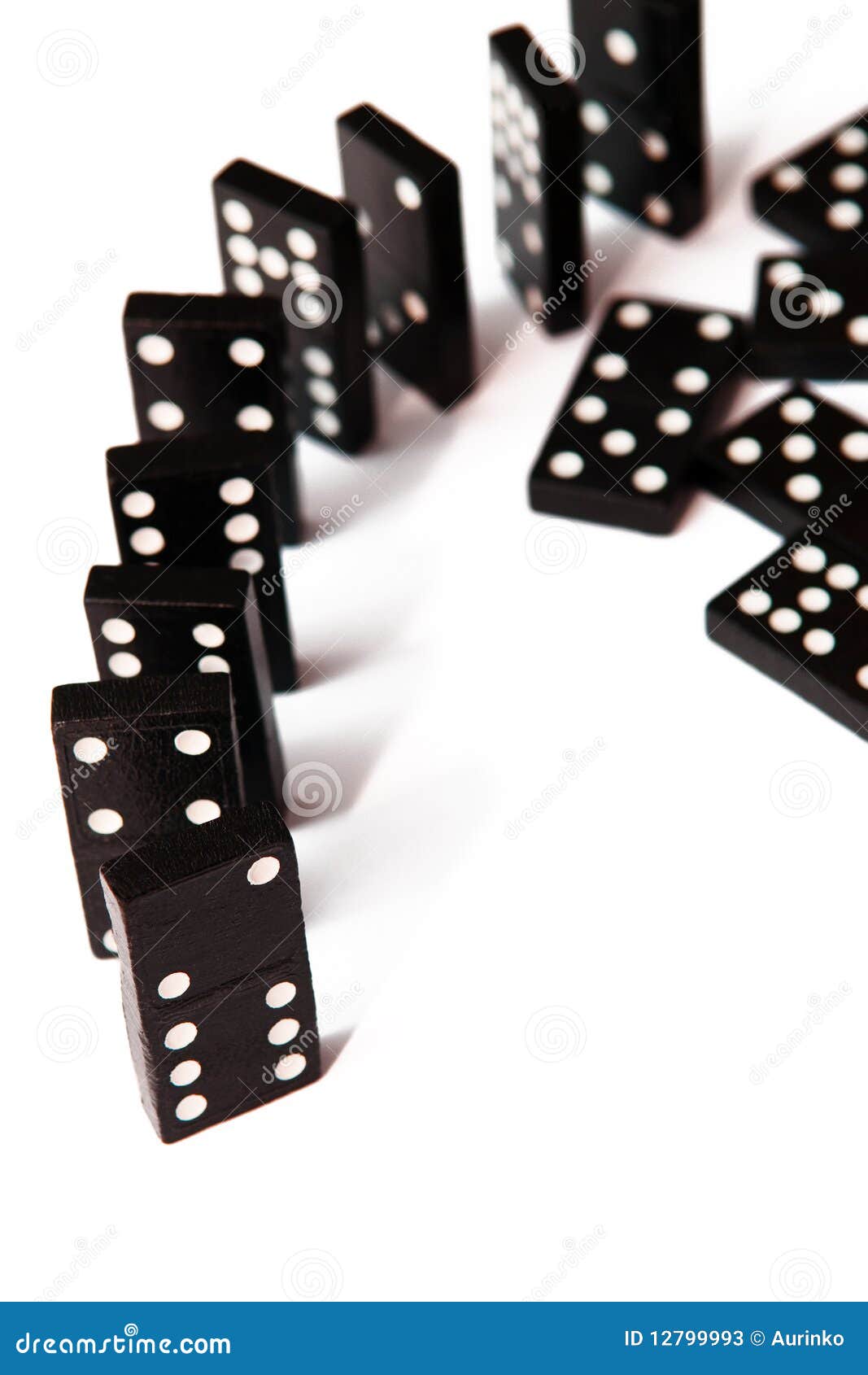 Black Dominoes game block in a row on a colored background Stock Photo -  Alamy