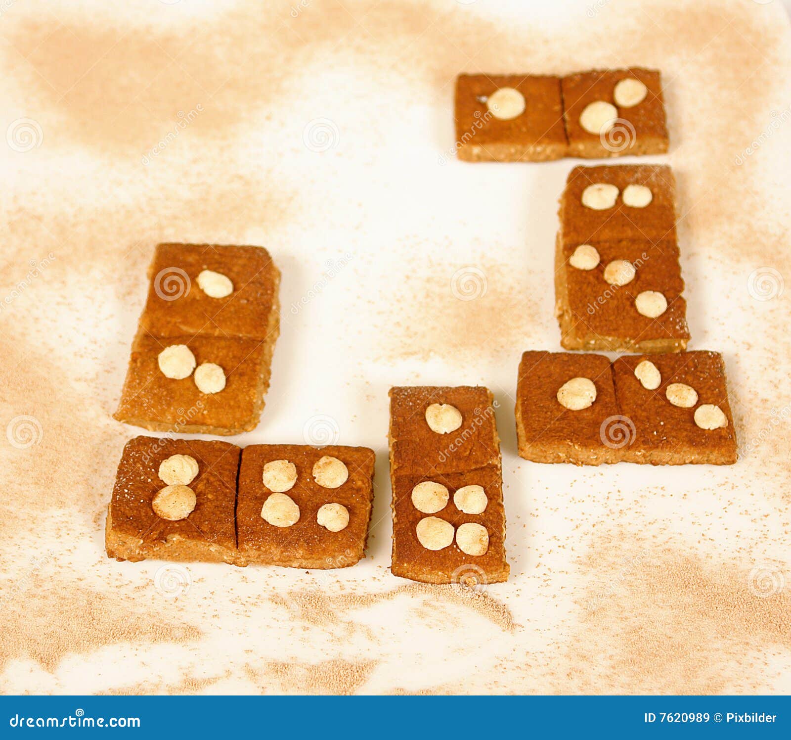 Domino cookies stock image. Image of healthy, plate, fresh 7620989