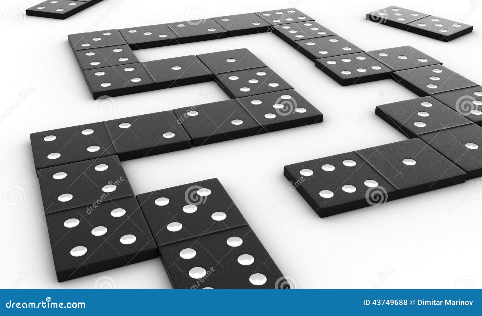 Black Dominoes game block in a row on a colored background Stock Photo -  Alamy