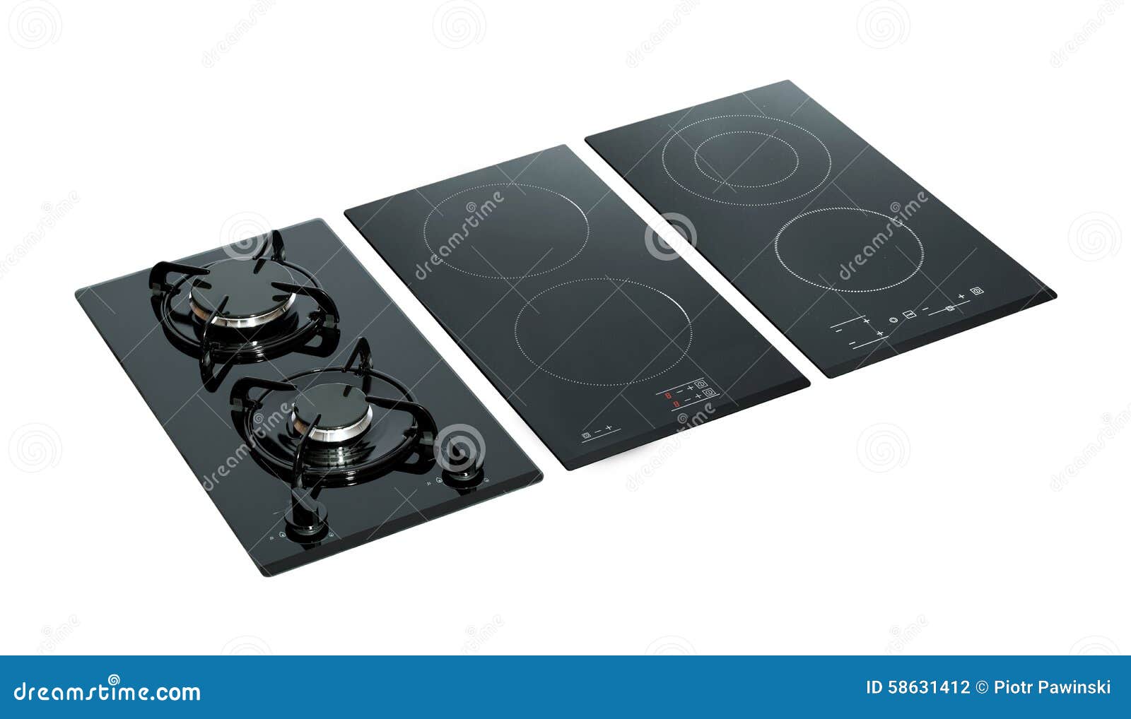 Domino hobs stock photo. Image of group, cook, isolated 58631412