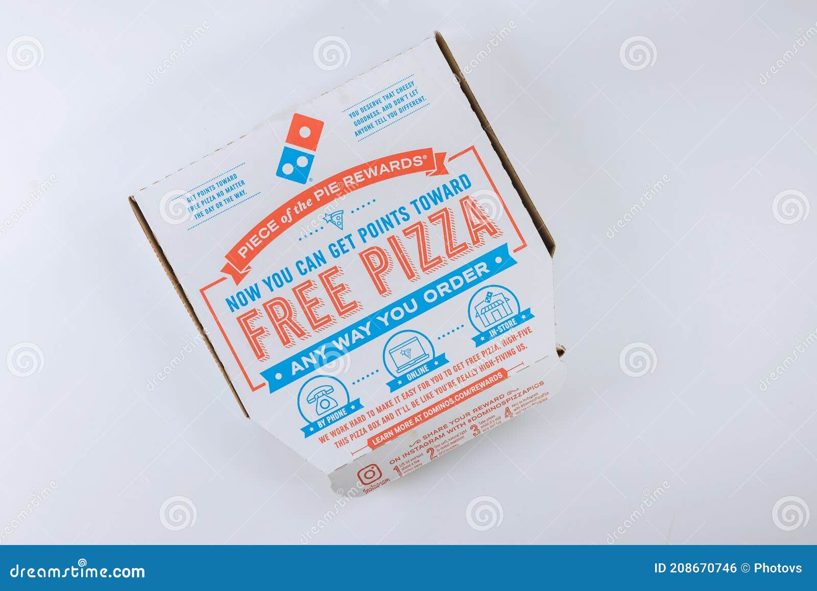 Dominos Pizza Box Stock Photos - Free & Royalty-Free Stock Photos from  Dreamstime