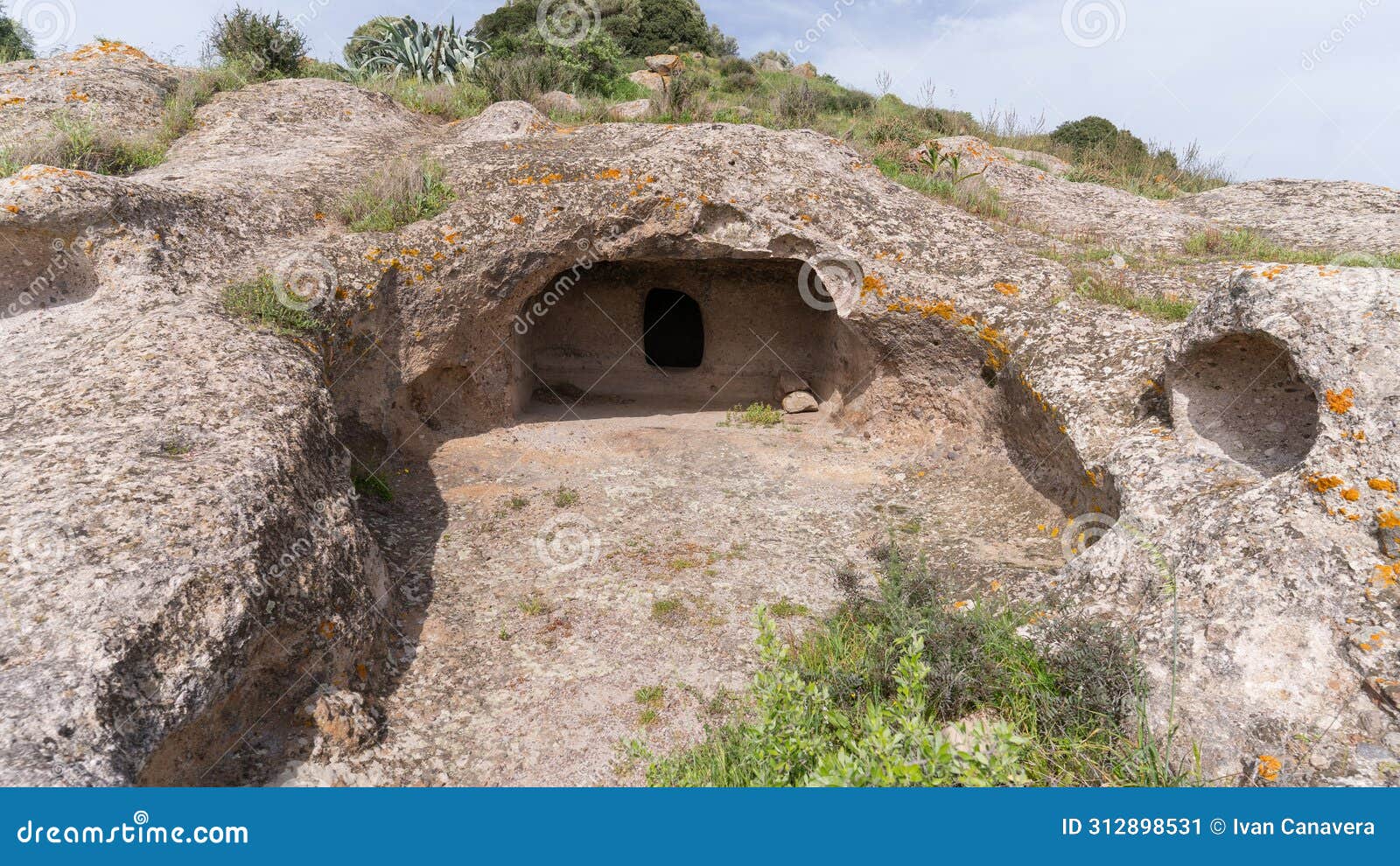 domus de janas and necropolis of santu pedru ancient nuragic tombs
