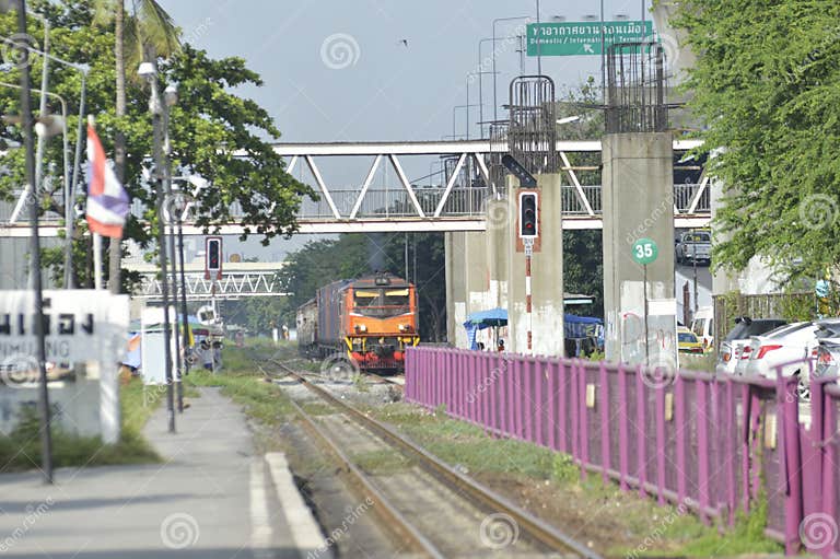 Don Muang Train Station View in Thailand. Editorial Stock Photo Image of asian, beautiful