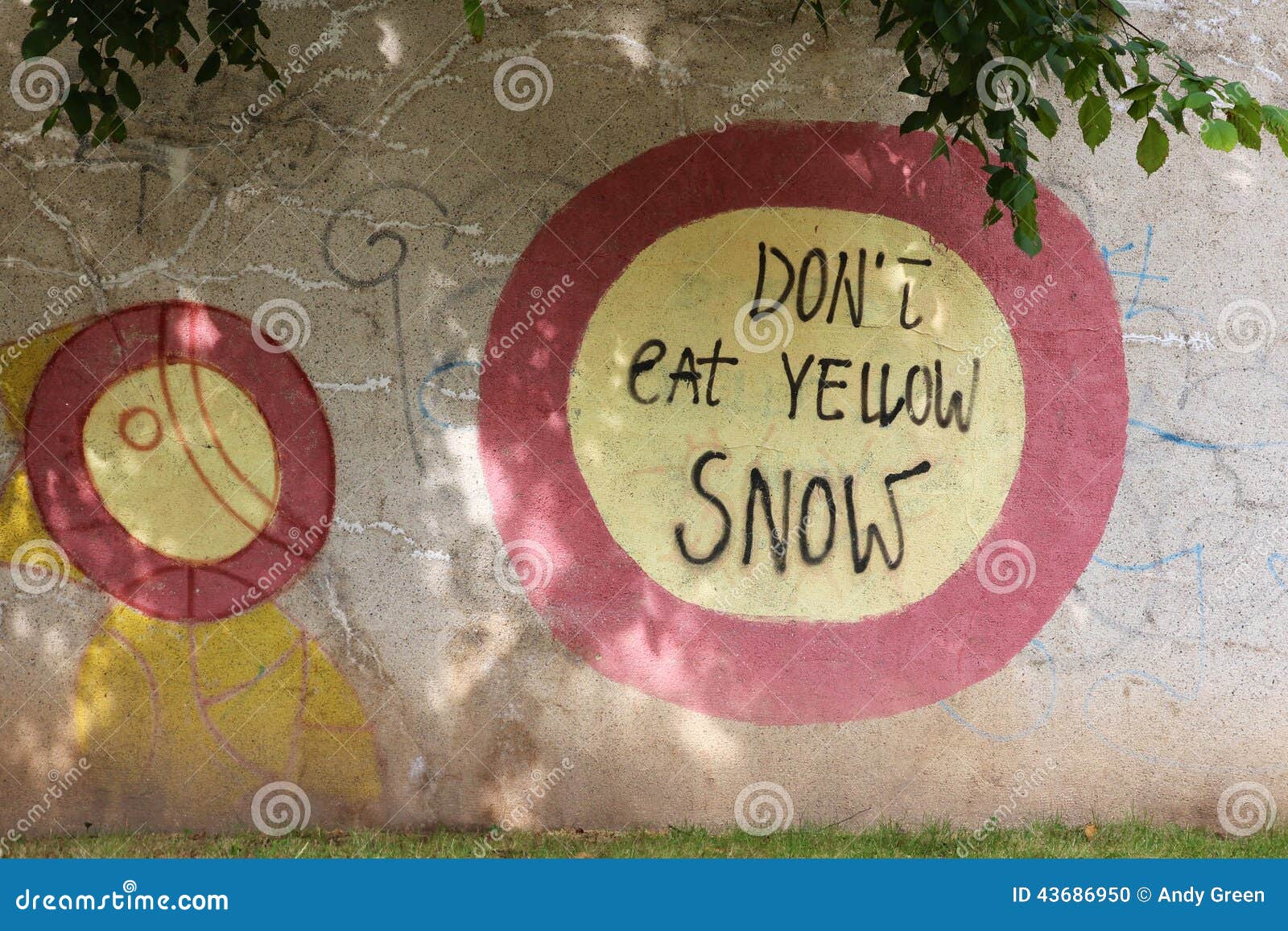 Don T Eat Yellow Snow Graffiti Stock Photo Image of wall, yellow