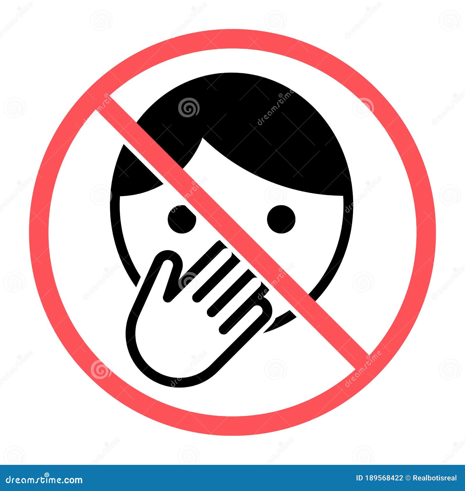 Don T Touch Your Face Icon Stock Illustration Illustration Of Human