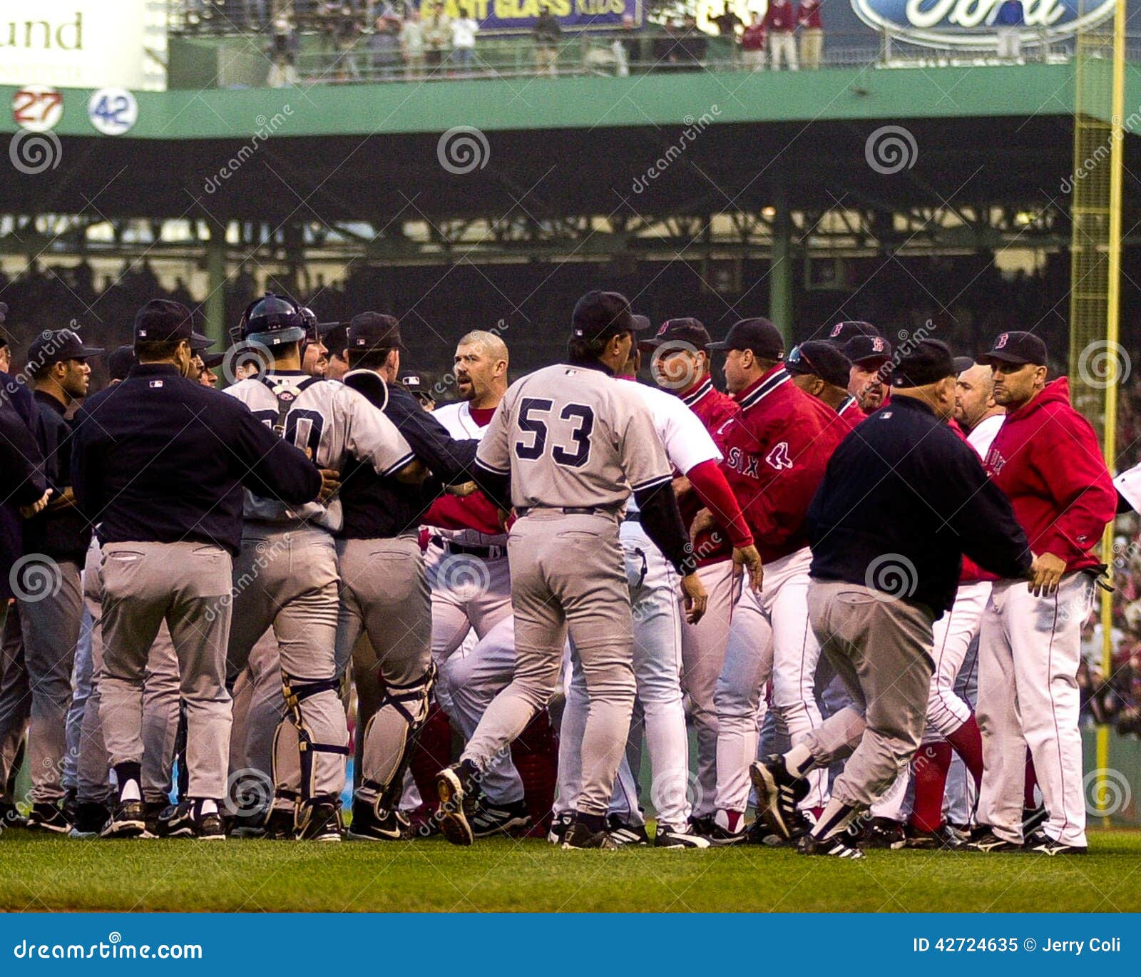 Don Zimmer Charges at Pedro Martinez. Editorial Image - Image of american,  brawl: 42724635