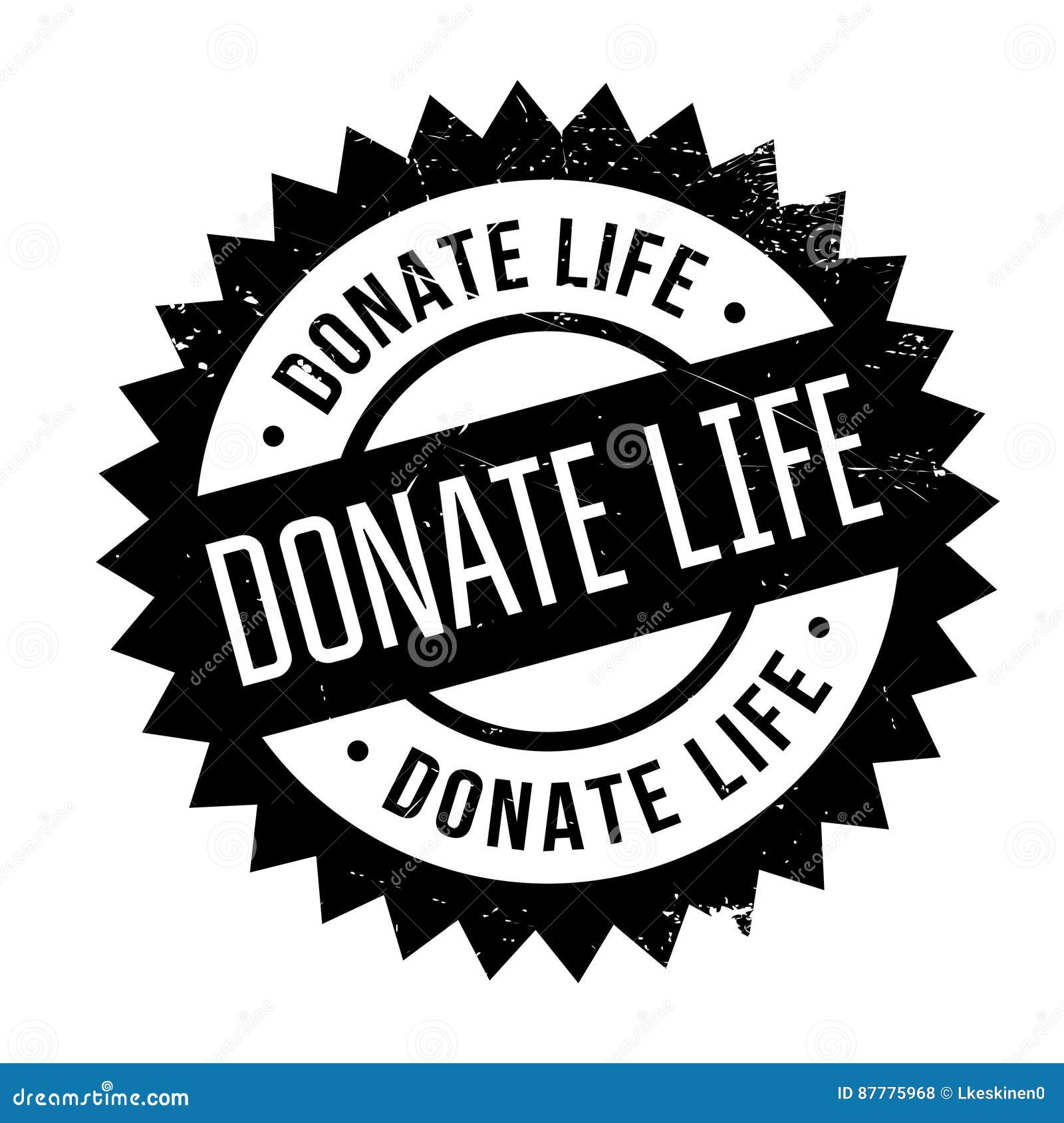 donate life rubber stamp