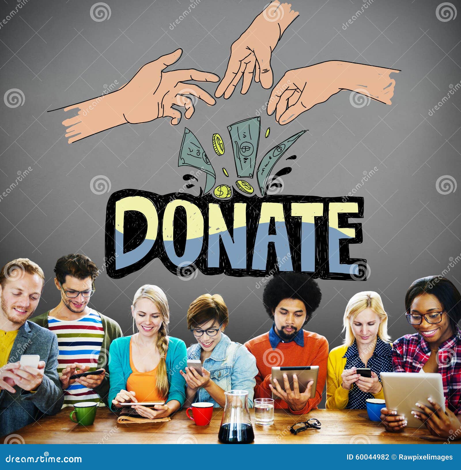 donate money charity generous hands concept