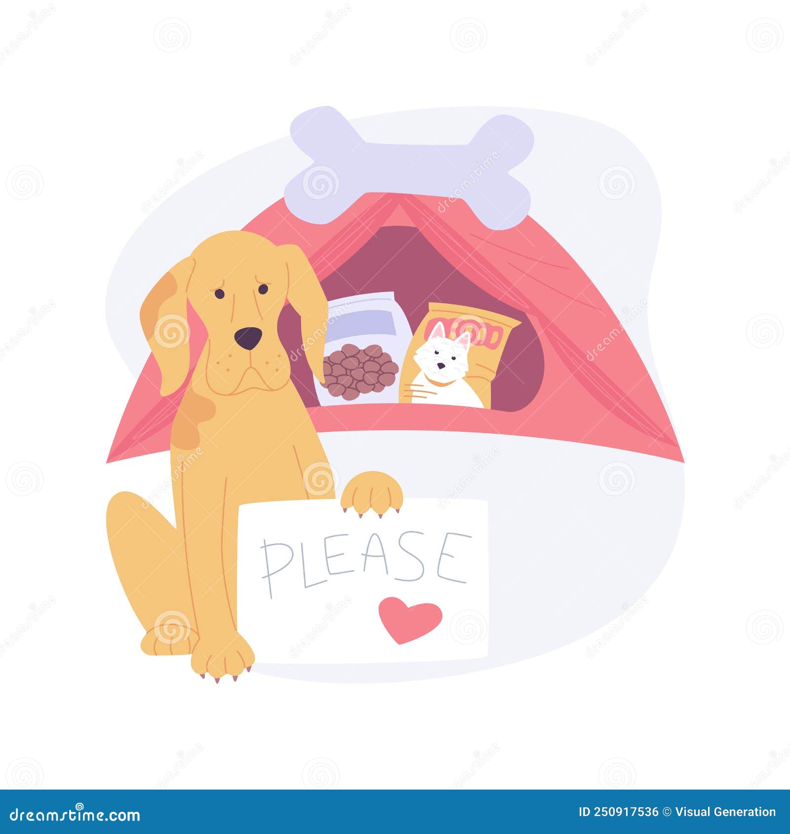 Donate To Animal Shelter Isolated Cartoon Vector Illustrations. Stock  Vector - Illustration of social, concept: 250917536