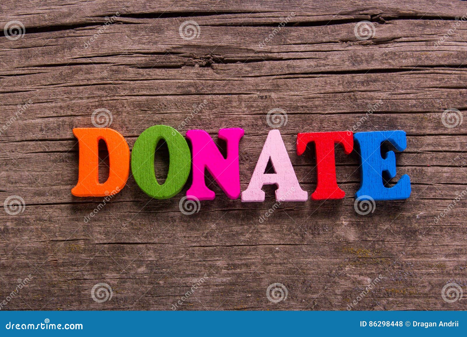 Donate Word Made of Wooden Letters Stock Photo Image of business