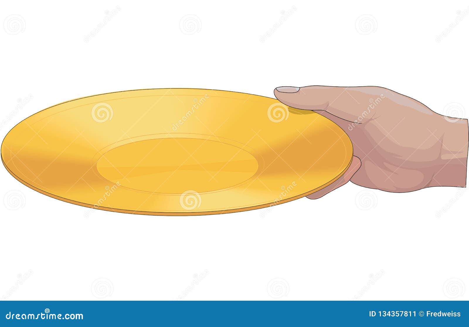 Donation Plate Vector Illustration Stock Vector Illustration of