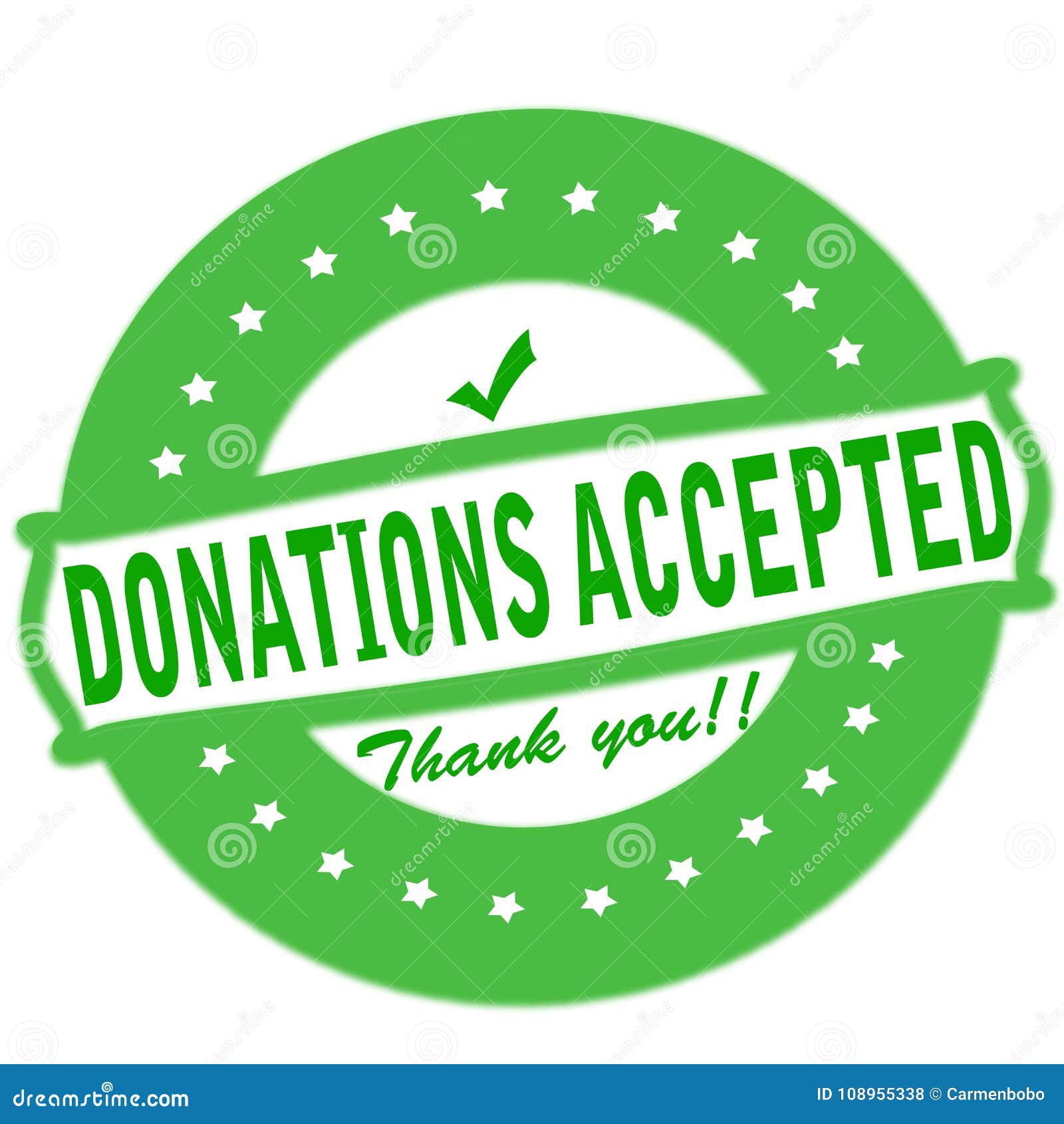 Donations accepted stock illustration. Illustration of assumed 108955338