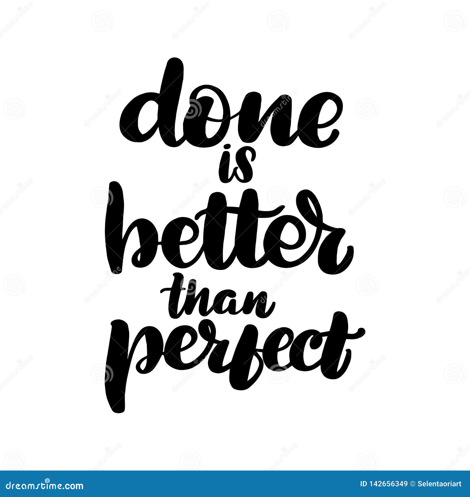 Done is Better Than Perfect Stock Vector - Illustration of banner, card ...