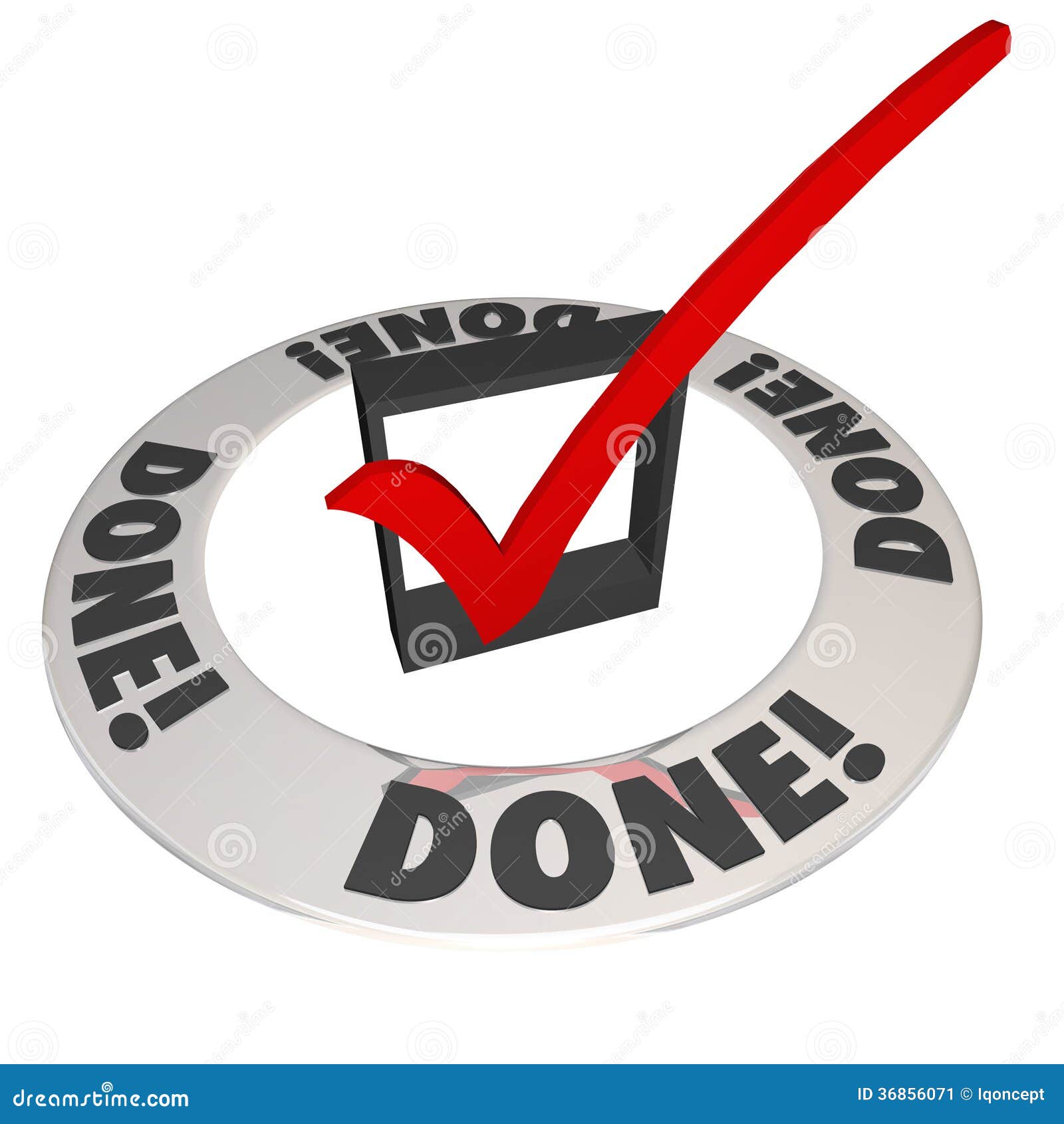 Done Check Mark Checkbox Mission Job Accomplishment Complete Clipart