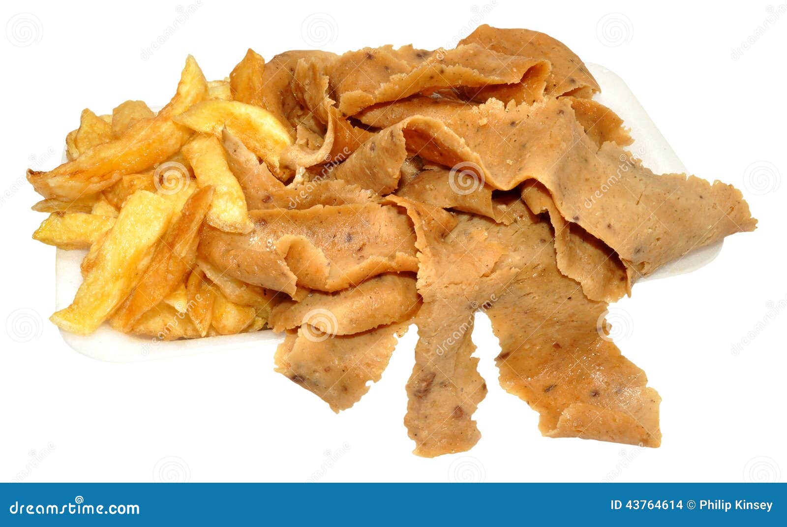 Doner Meat and Chips stock photo. Image of carry, polystyrene 43764614