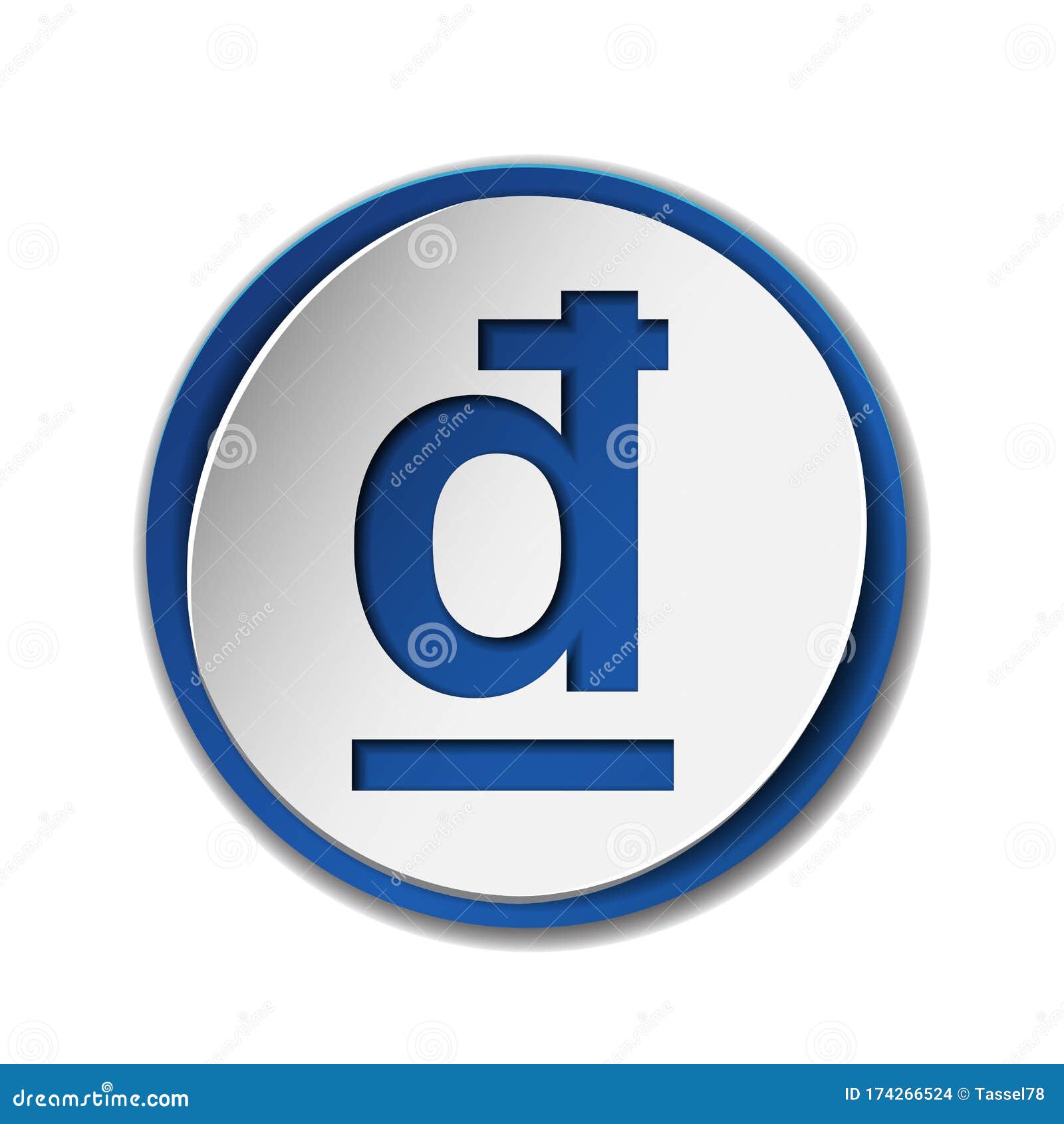 dong currency  on colored circle flat icon