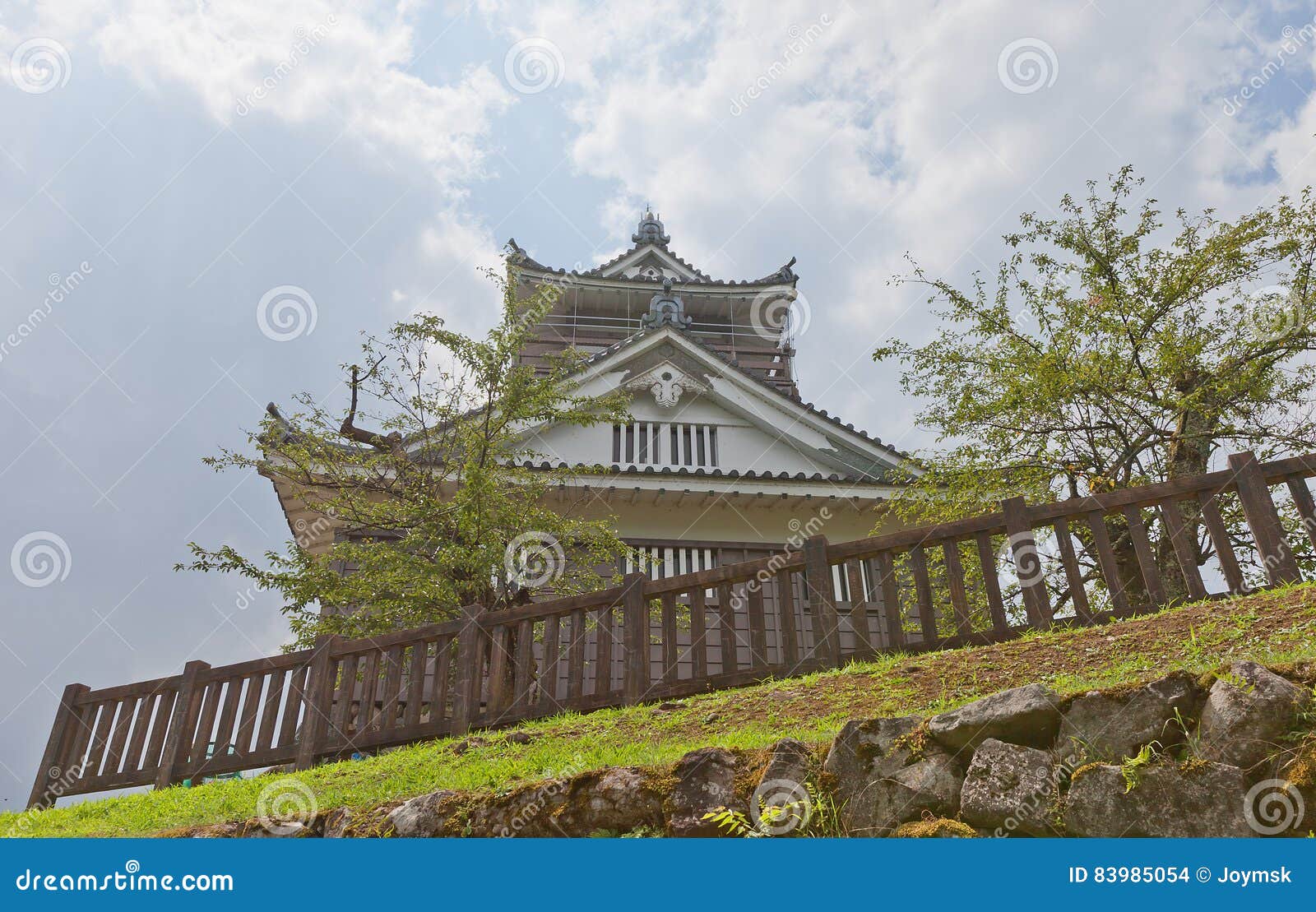 donjon of echizen ohno castle in ohno, japan
