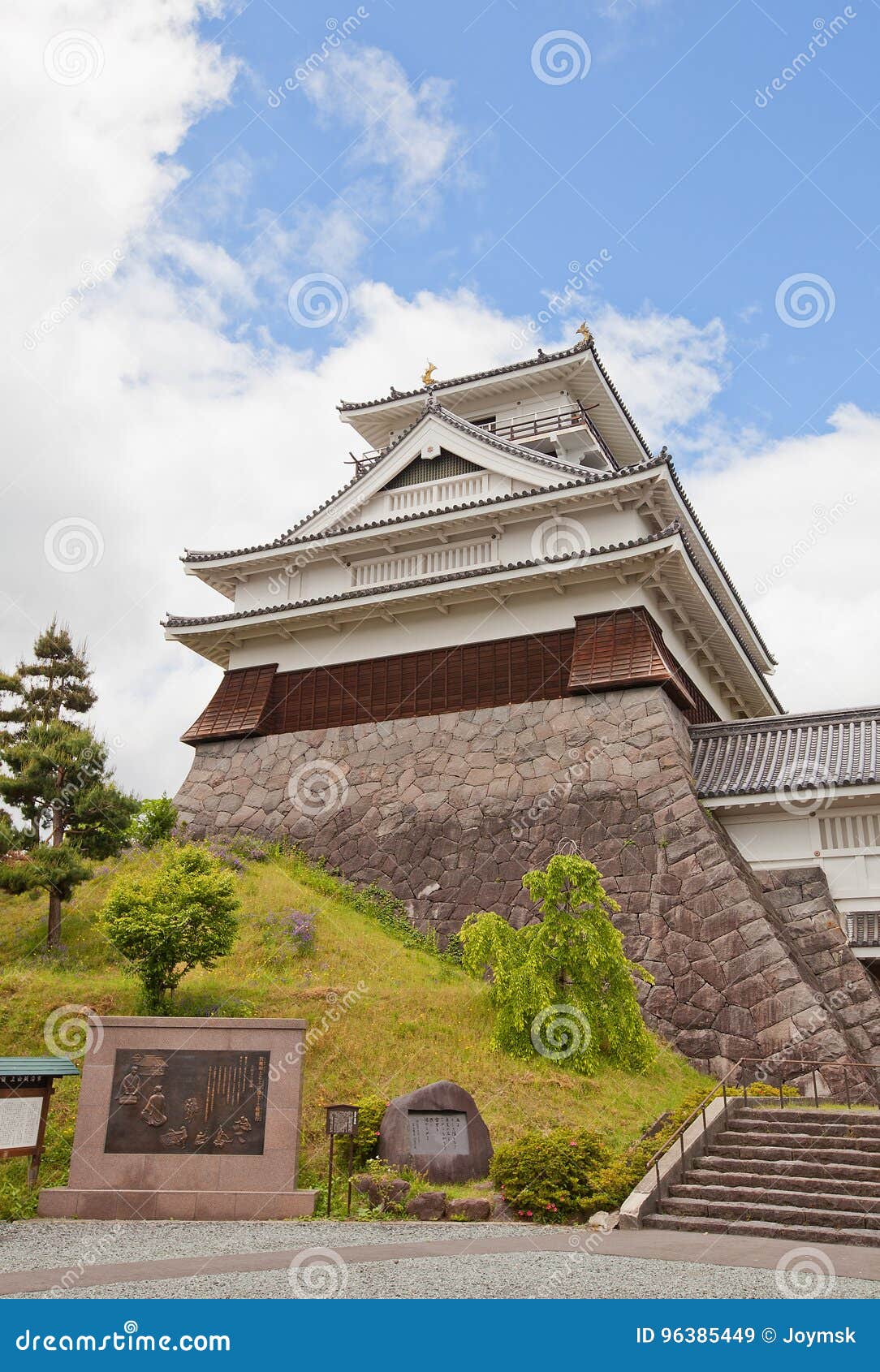 donjon of kaminoyama castle, yamagata prefecture, japan