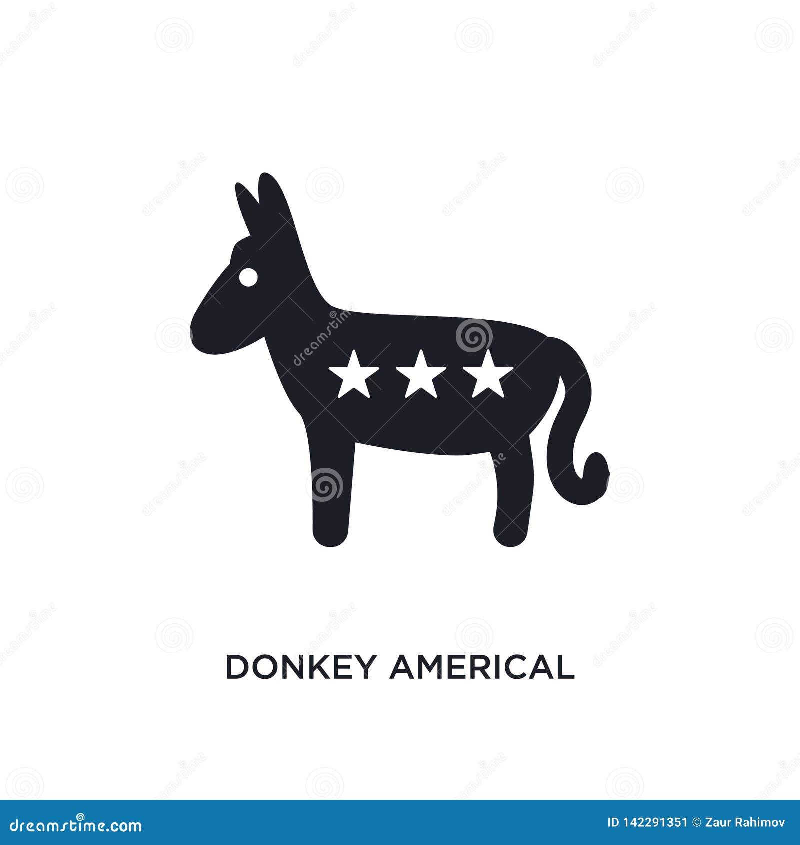 donkey americal political  icon. simple   from political concept icons. donkey americal political