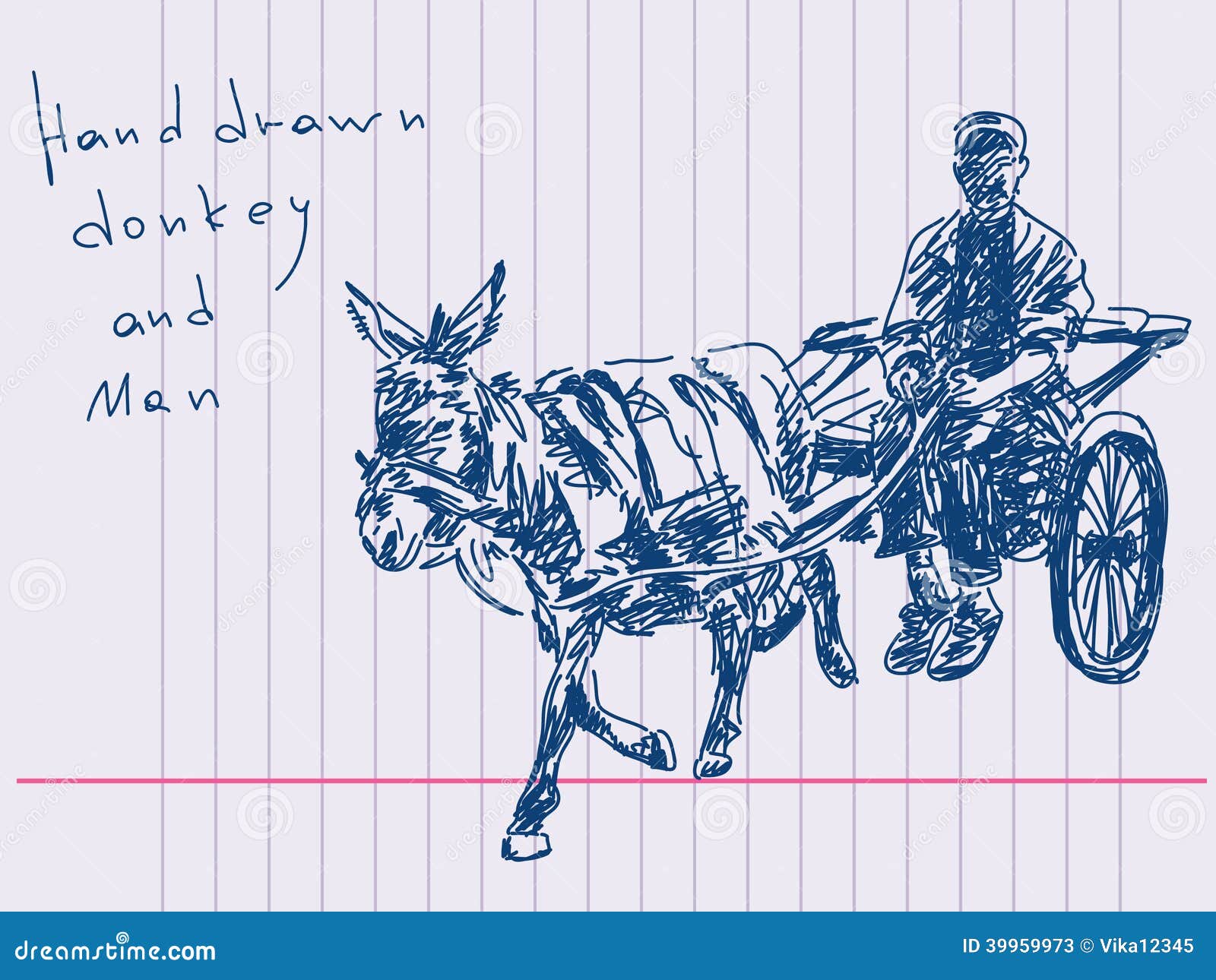 Donkey Cart With Sacks Cartoon Vector 134338373