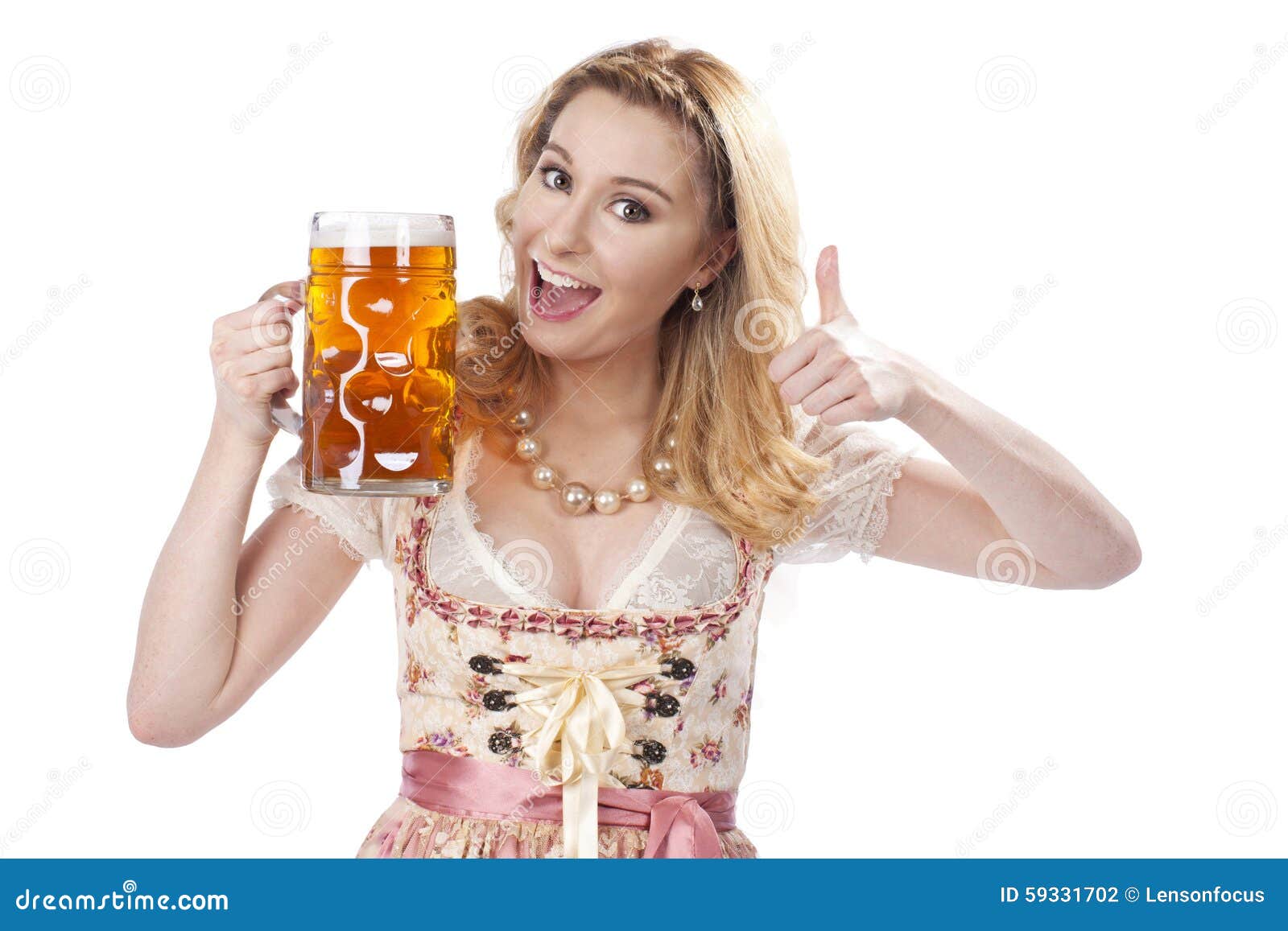 Donna Bavarese Con Birra in Costume Tradizionale Fotografia Stock -  Immagine di mangi, taglio: 59331702