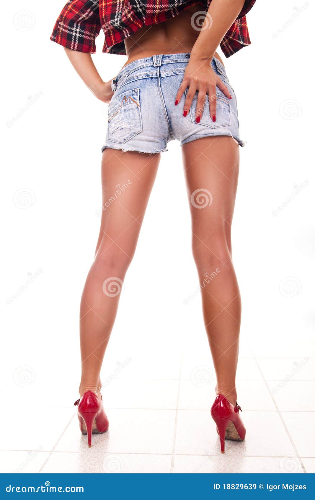 Donna Che Tocca Le Sue Natiche