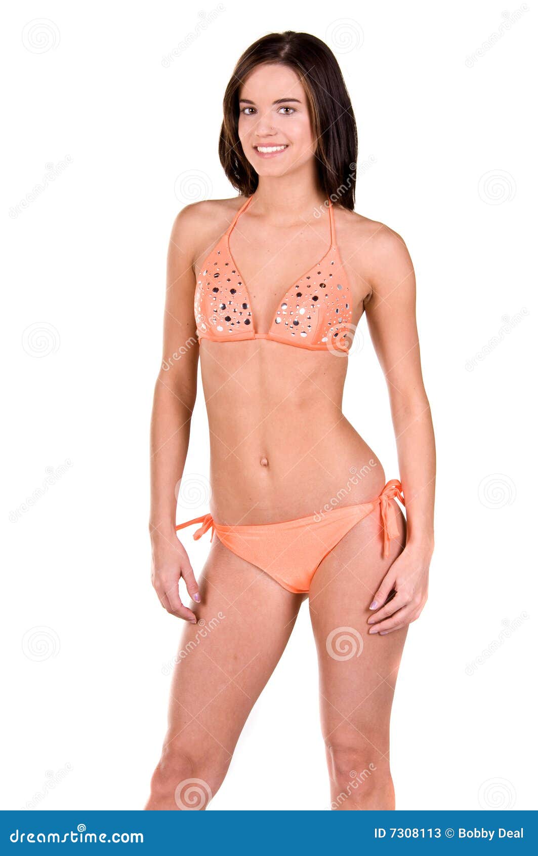 Donna Del in Un Bikini Immagine Stock Immagine di donna