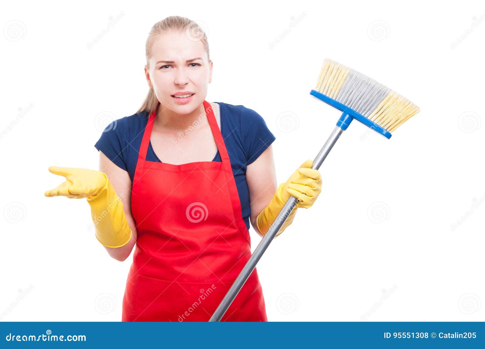 scopa donna delle pulizie