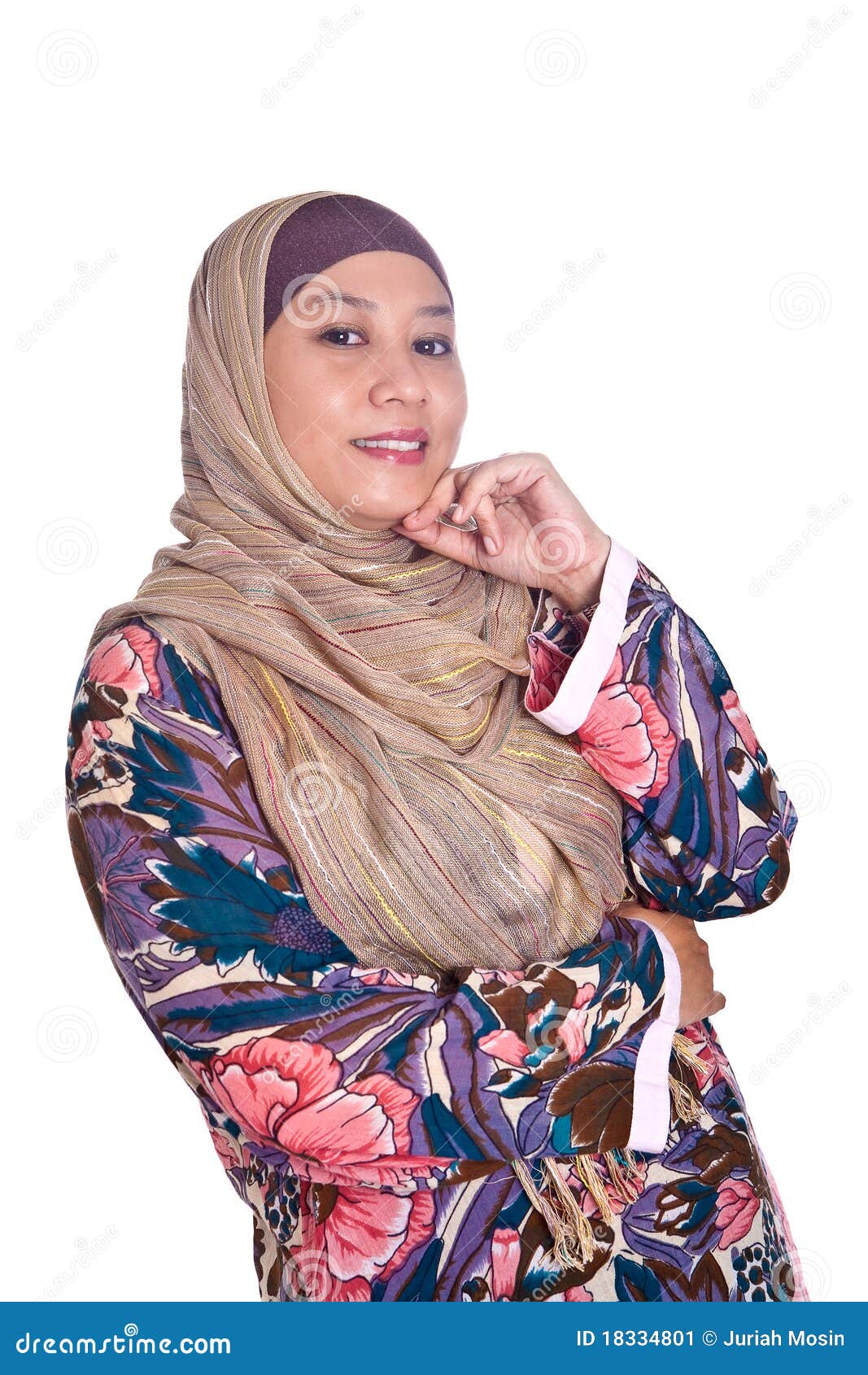 Donna Musulmana Sicura In Sciarpa Fotografia Stock - Immagine Di - Foto 3