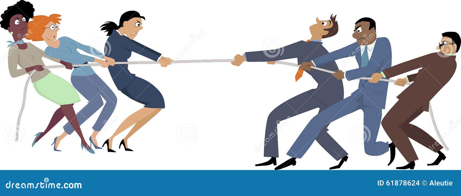 Quando Gli Uomini Mettono Alla Prova Le Donne Donne contro gli uomini illustrazione di stock. Illustrazione di