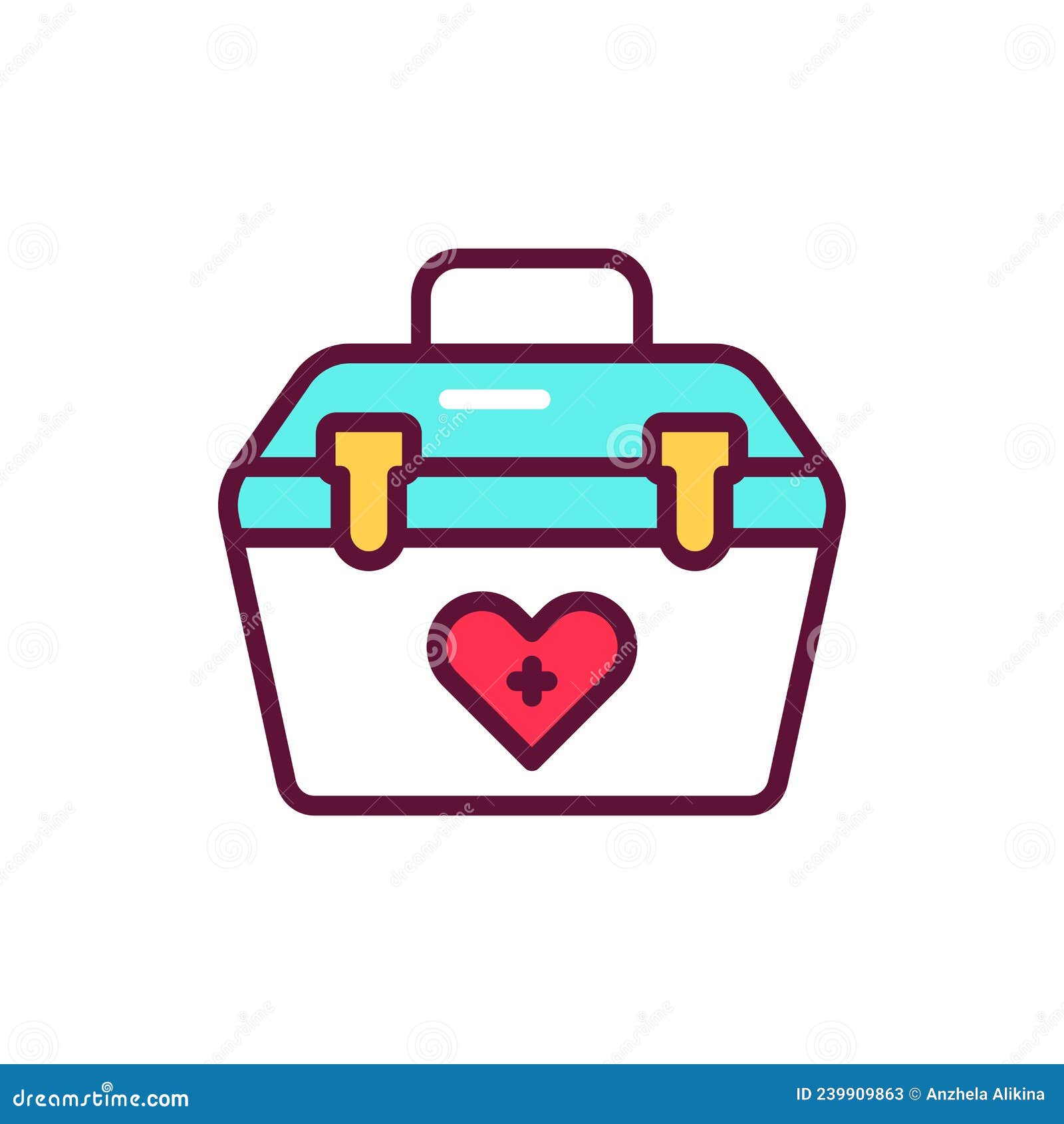 donor box container line icon.   .