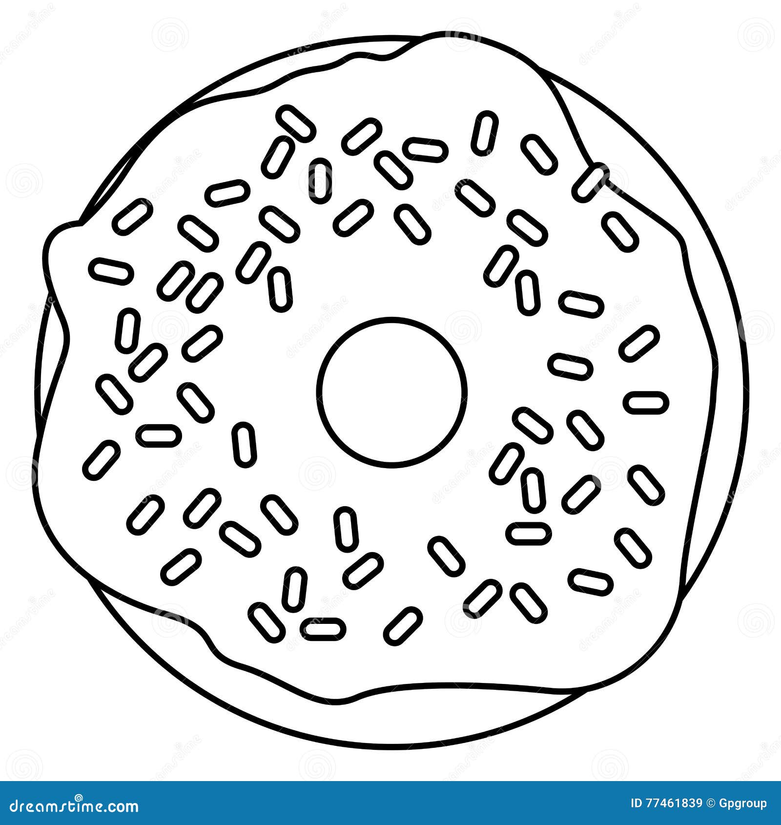 New Coloring Pages: Sprinkle Donut Coloring Page - Donut Printable ...