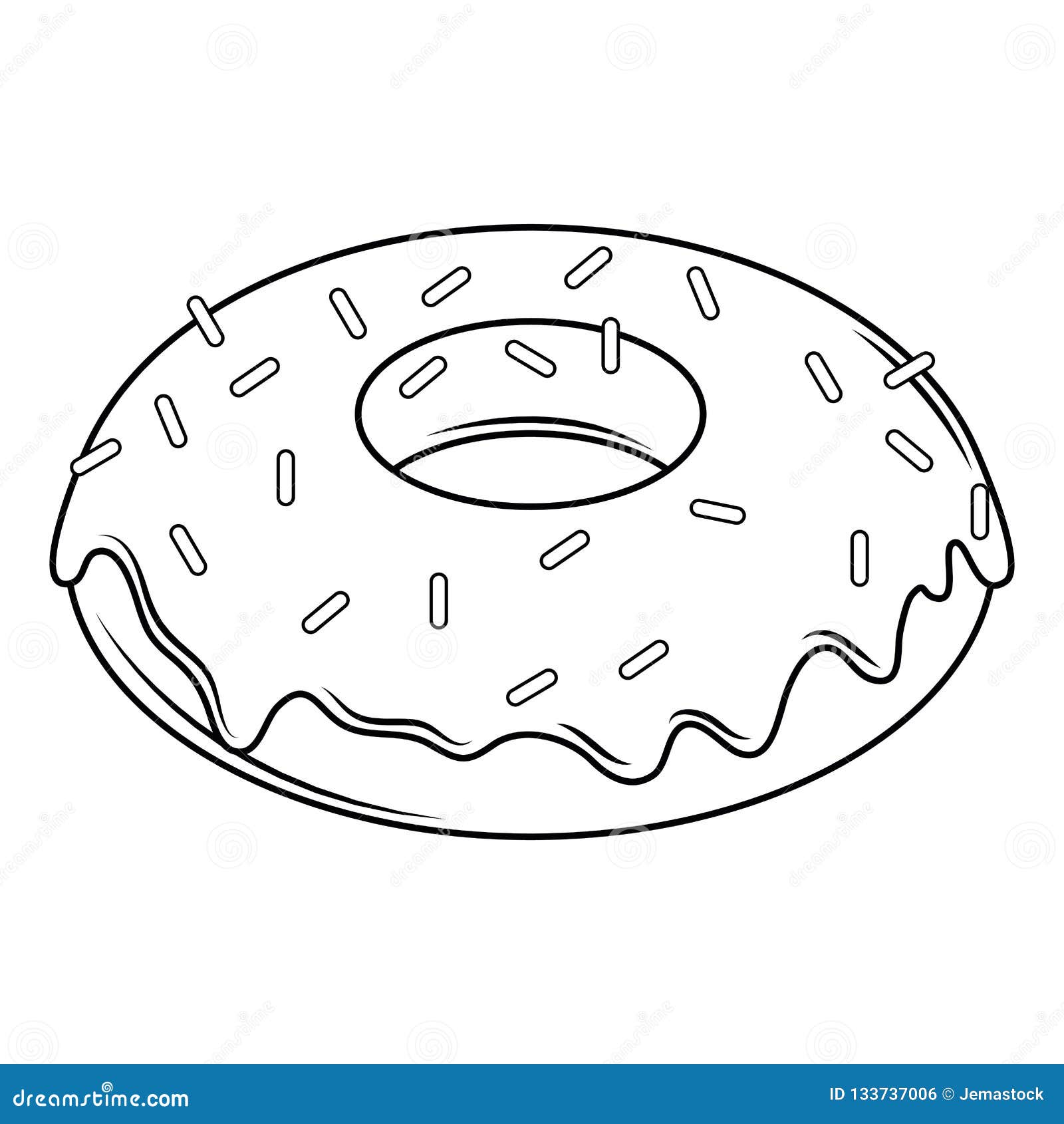 Donut dessert cartoons stock vector. Illustration of dough - 133737006
