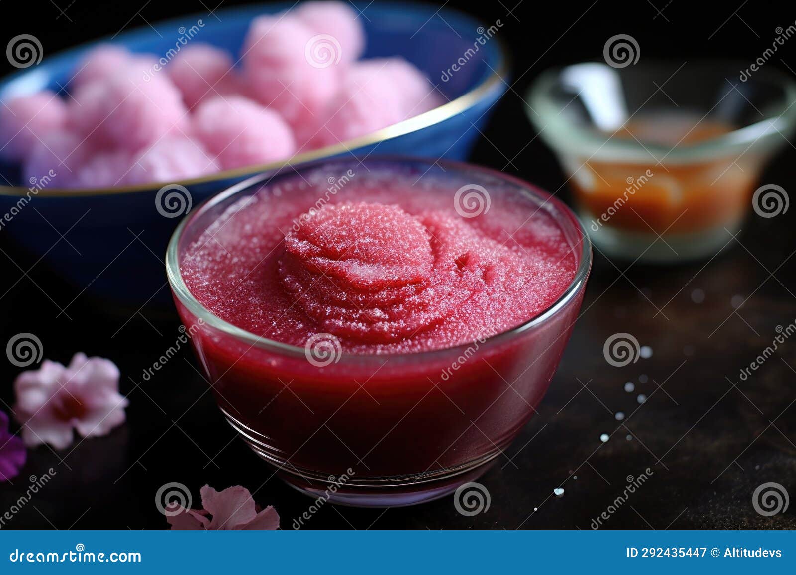 A Donut Dip in a Bowl of Granulated Sugar Stock Image - Image of donut