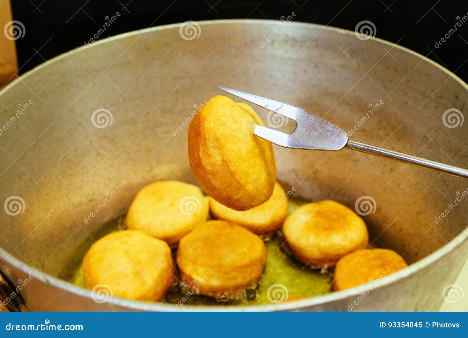 Donut Frying in Oil, Close Up Video Stock Image Image of health, food 93354045