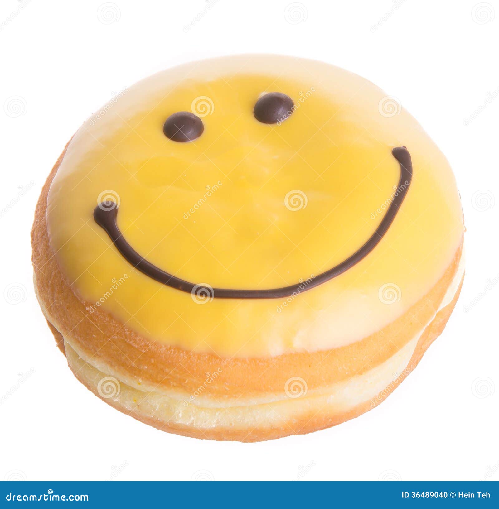 Donut. Happy Face Donut On Background Stock Photo - Image of cuisine