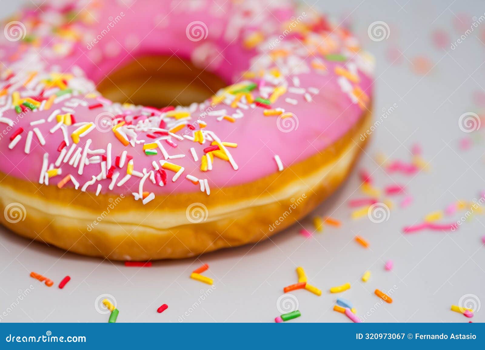 donut. one glazed donut with sprinkles. stack of different donuts. world donut day.