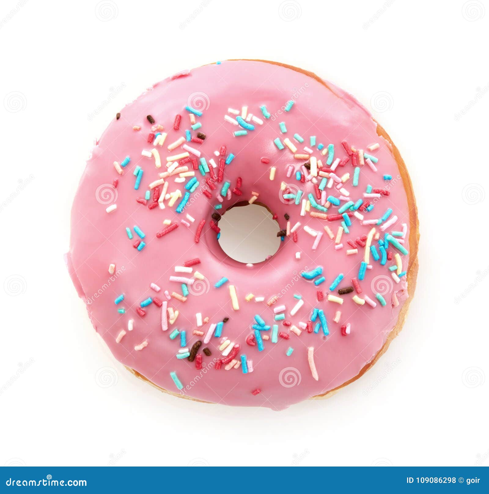 Donut with sprinkles stock photo. Image of cake, drink 109086298